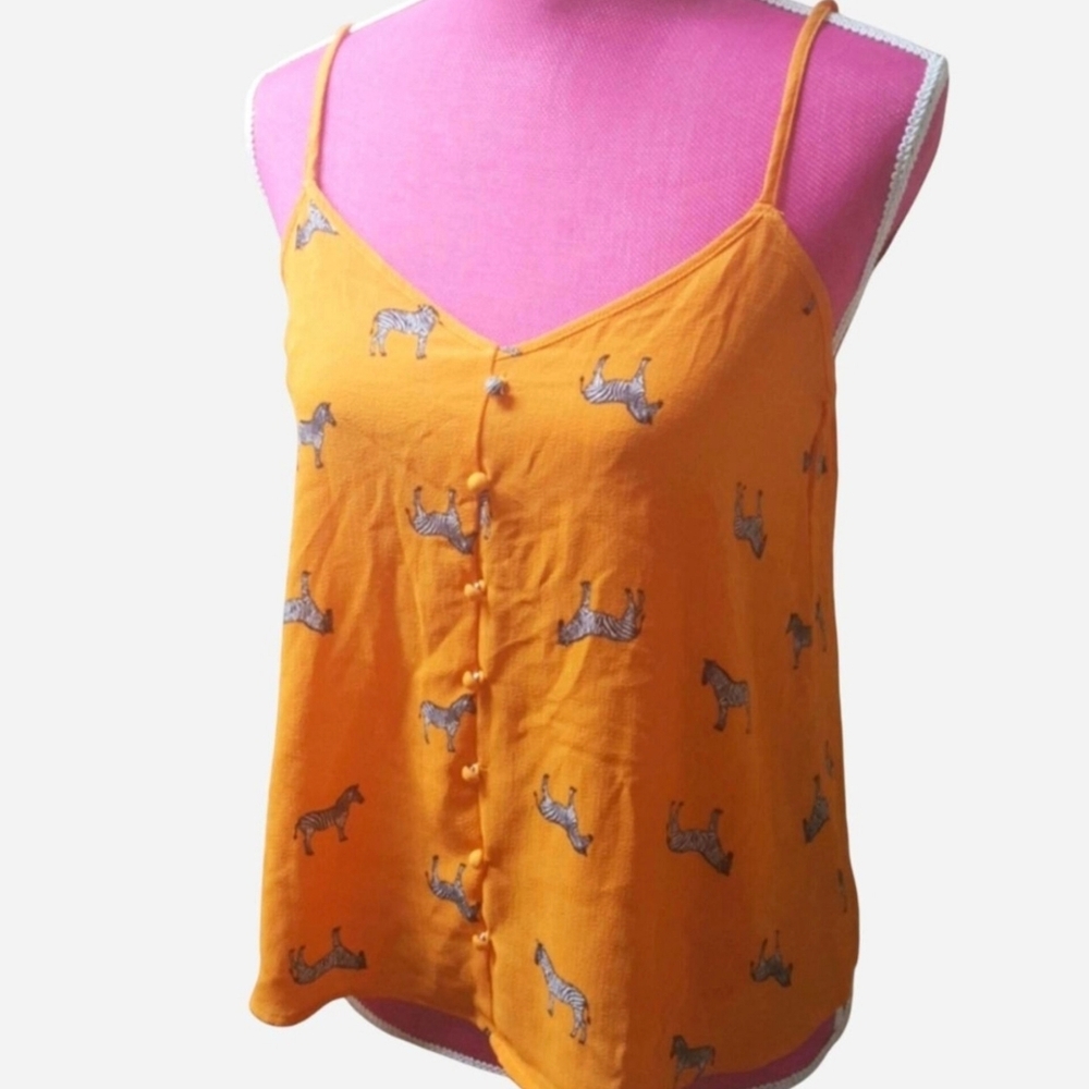 Yellow Zebra Print Tank💛🦓